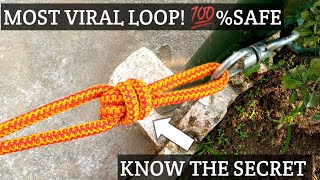 How to tie a SPANISH RING LOOP KNOT |💯% SAFE| #how #knots #rope #loop@sajjad12455