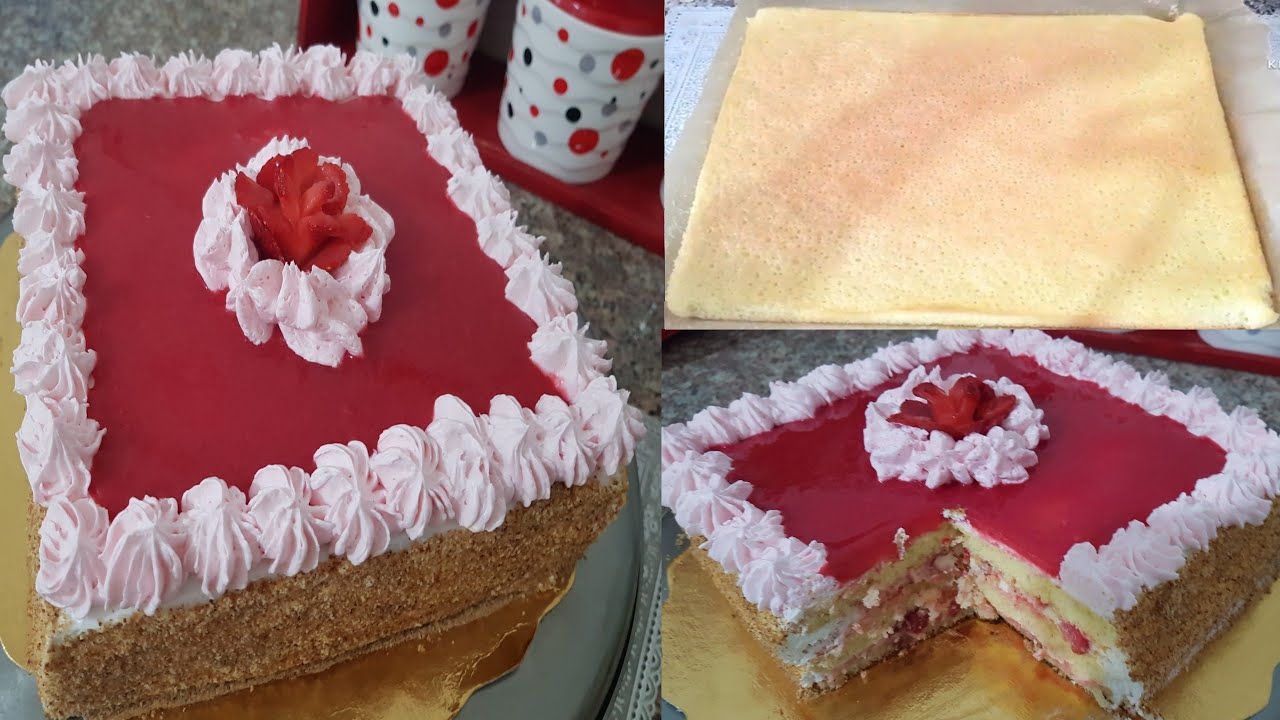 عملت كيكة عيد ميلادي🎂 جنواز ساهل وناجح بذوق الفراولة 🍓 وكريم الديبلومات