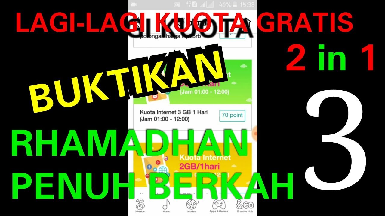 Kuota Gratis Dan Paket Murah Kartu 3 Terbaru Bulan Mei 2019