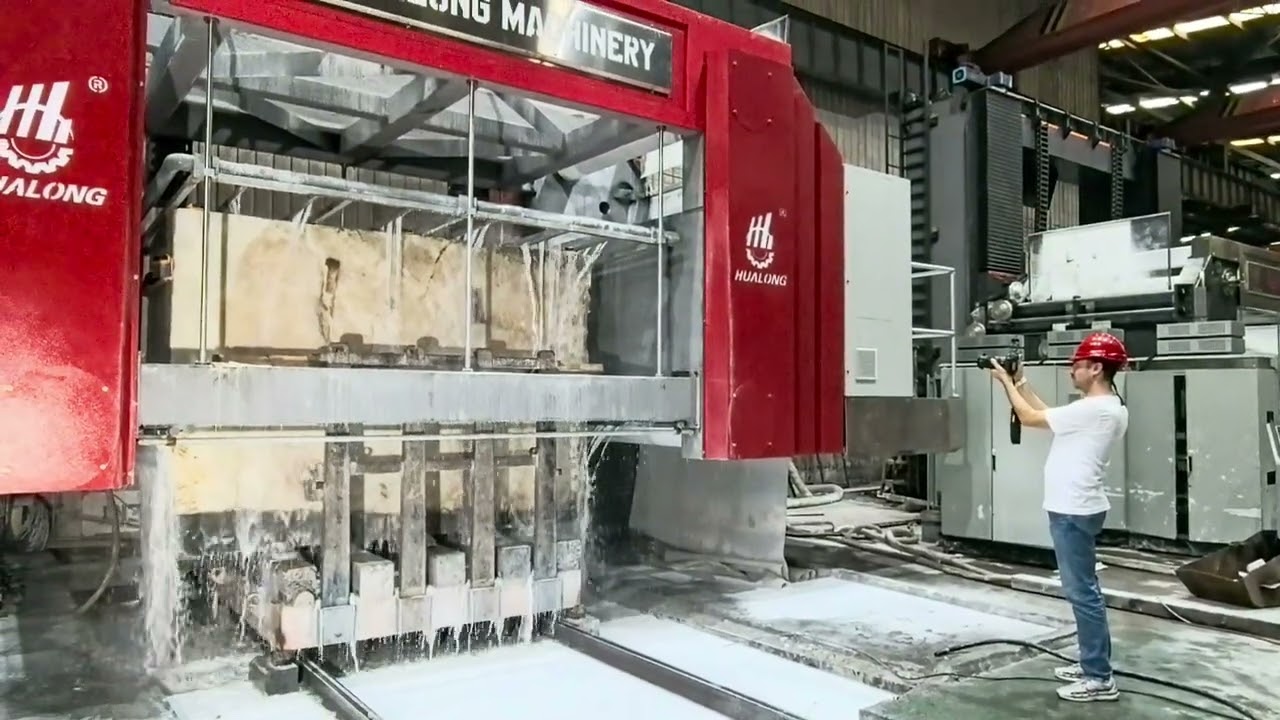 Hualong super thin wire saw machine gangsaw wire saw machine stone cutting machine