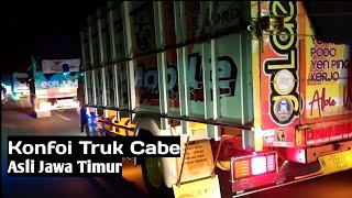 Konvoi 4 Truk Cabe Asli Jawa Timuran