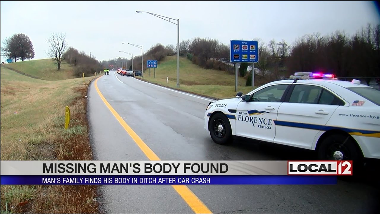 Man's body found in ditch days after car crashes - YouTube