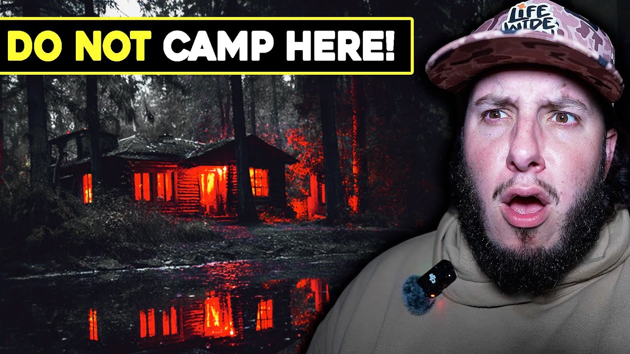 (WE ARE NOT ALONE) TRAPPED Inside a HAUNTED Cabin DEEP in The FOREST - THE SCARIEST NIGHT OF MY LIFE