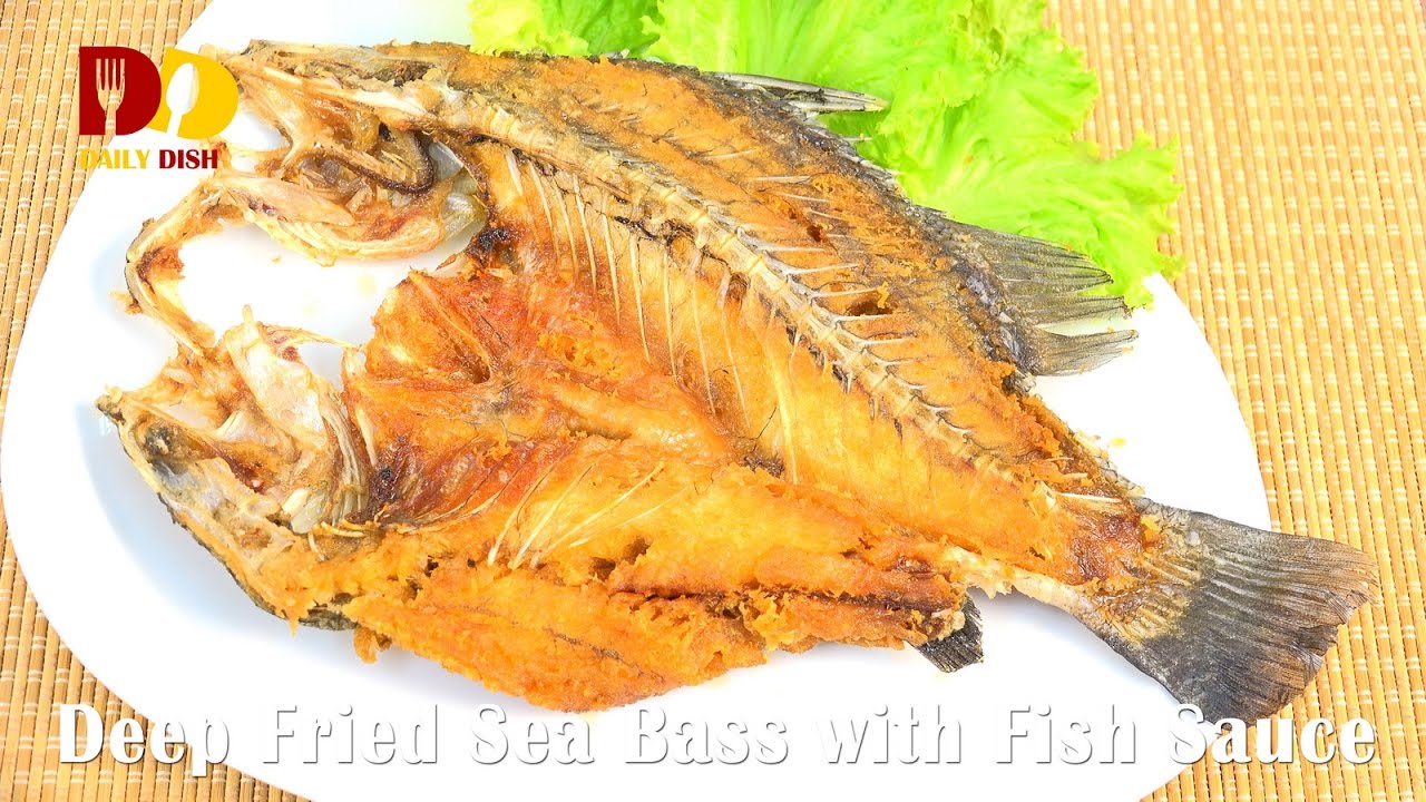 Deep Fried Sea Bass with Fish Sauce Plakapong Tod Rad Nam Pa ปลากะพงทอดราดน้ำปลา YouTube