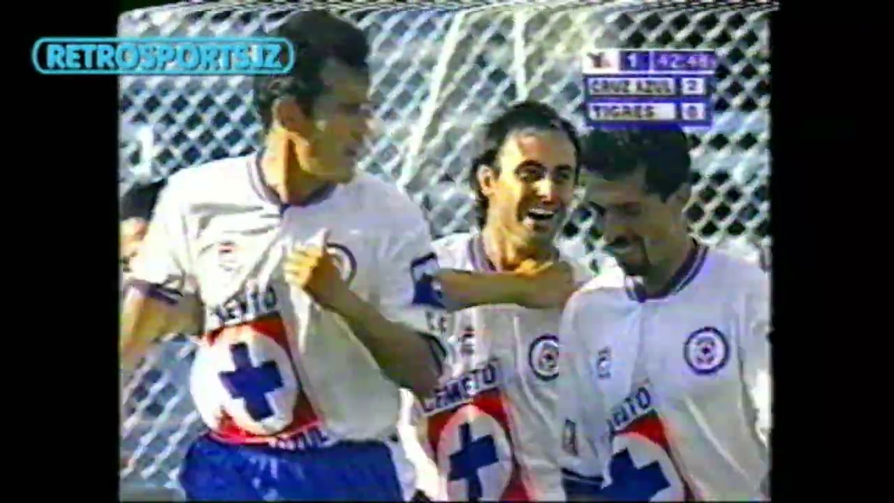 Cruz Azul vs Tigres (UANL) - 1999 - Torneo de Invierno - Jornada 8 - Fútbol de México.