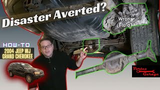 It had the wrong fluid! WJ QuadraDrive Service - Axles, NV247 Transfer Case - Fluid Change How-To