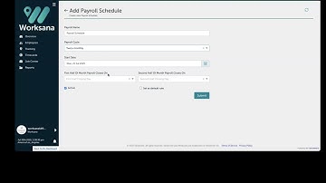 Setting up a Pay Schedule / Pay Cycle for your company