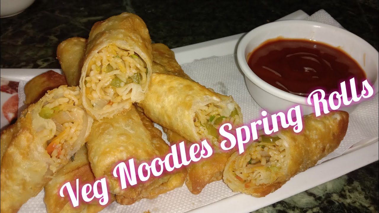 Veg Noodles Spring Rolls..( वेज नूडल्स स्प्रिंग रोल ) बनाने की विधि l
