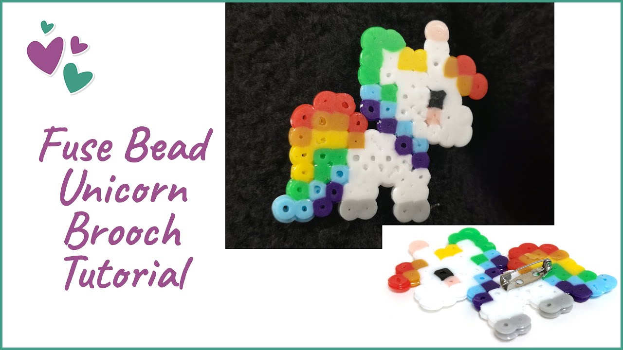 Fuse Bead Unicorn Brooch Tutorial YouTube