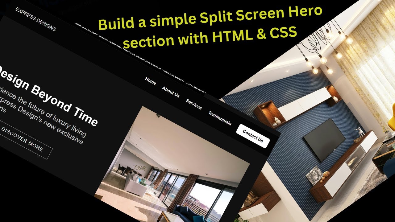 Building a Modern Split Screen Hero Section with HTML and CSS in 30 ...