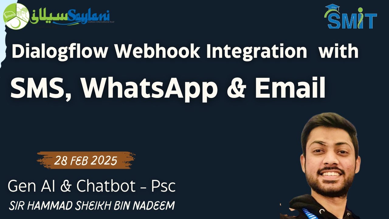 Dialogflow ES Webhook & Message Integration | Send SMS, WhatsApp ...