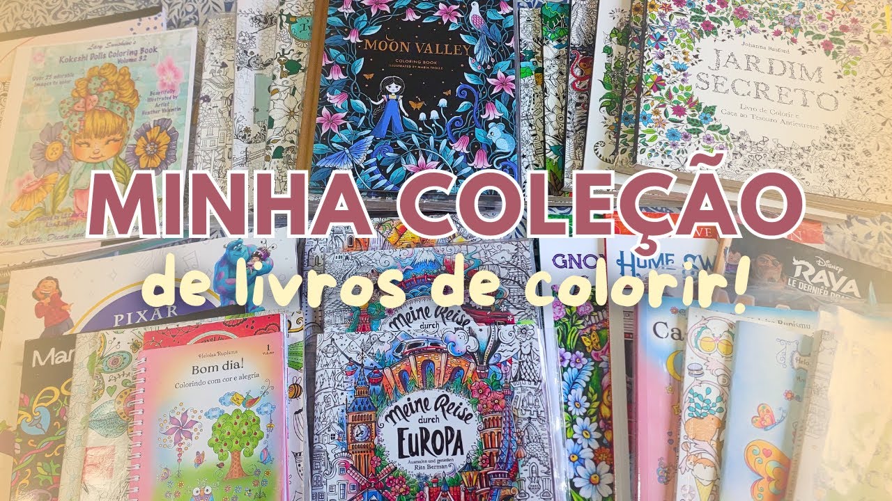 MINHA COLEÇÃO DE LIVROS DE COLORIR 2024!