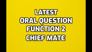 Latest Oral Examination Questions Function 2