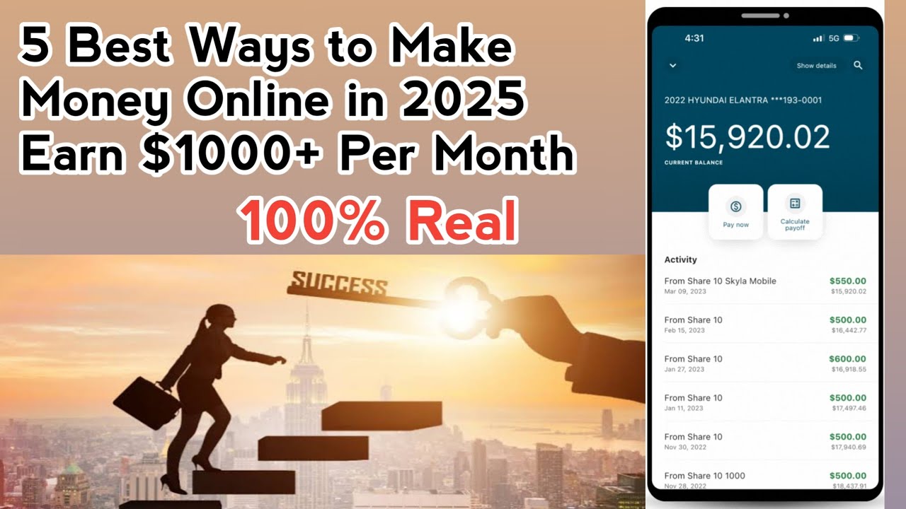 Earn Money Online in 2025 | Top 5 Ways to Make $1000+ Per Month - YouTube