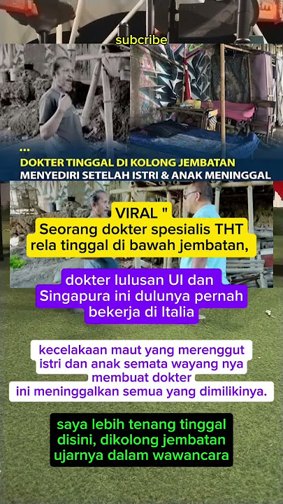 viral' dokter THT tinggal di bawah kolong jembatan#trending#beritaterkini#shortsviral#trendingshorts