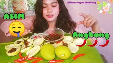 ASMR | EATING MANGO with SAUTEED SHRIMP PASTE | MANGGANG HILAW with BAGOONG ALAMANG | FILIPINO