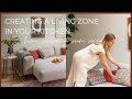 HOME RENOVATION S3 EP4 LIVING ROOM MAKEOVER // ZONING YOUR LIVING SPACE IN THE KITCHEN WITH HEALS
