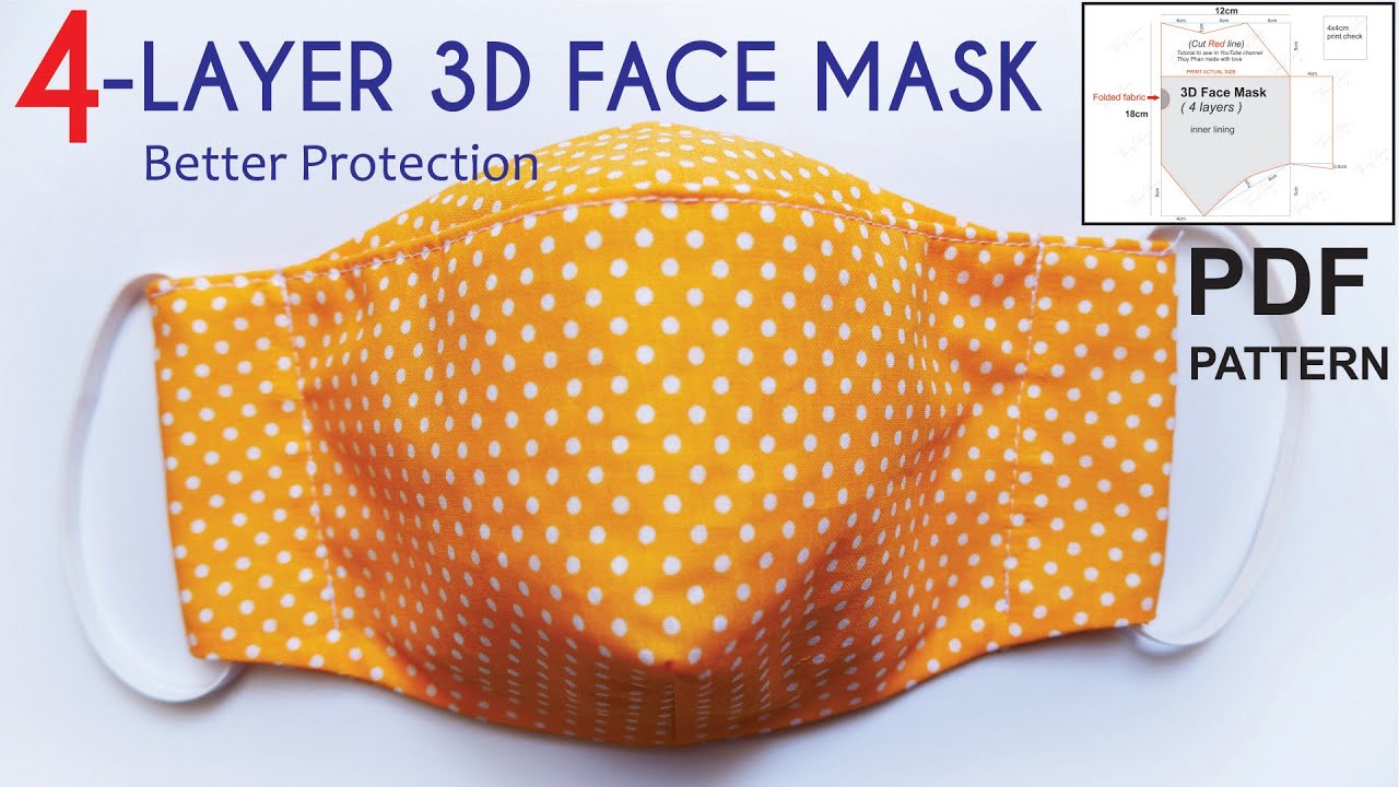 BETTER PROTECTION With 4-Layer 3D Face Mask | DIY Mask ...