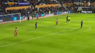 ملخص مباراة برشلونة ضد غيرونا سقوط برشلونة 1/0