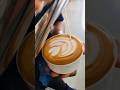 Wing tulip 🌷 latte art at home espresso machine cappuccino at Starbucks coffee art #viral #shorts