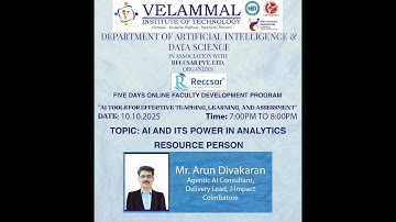 Online FDP AI TOOLS FOR EFFECTIVE TEACHING, LEARNING, AND ASSESSMENT - 2025/10/10 18:38 GMT+05:30