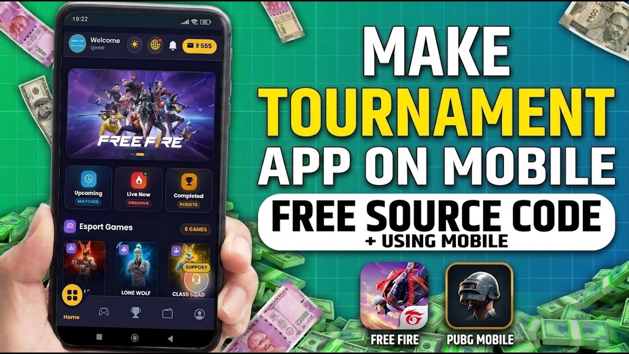 How to make tournament app with free source code - YouTube