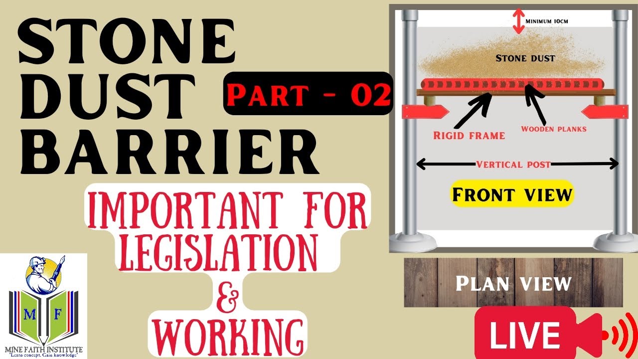 Stone Dust Barrier - Part 02| MINES ACT 1952| MINE LEGISLATION| CMR 2017| MMR 1961| MINING| Working