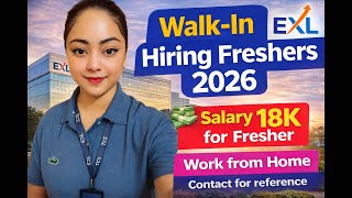 EXL Mass Hiring 2026 ⚠️ Work From Home | Freshers | ₹18K Salary | Apply Fast