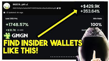 Track Insider Memecoin Whale Wallets on GMGN.ai, To Find The Next 100x Memecoin Early!