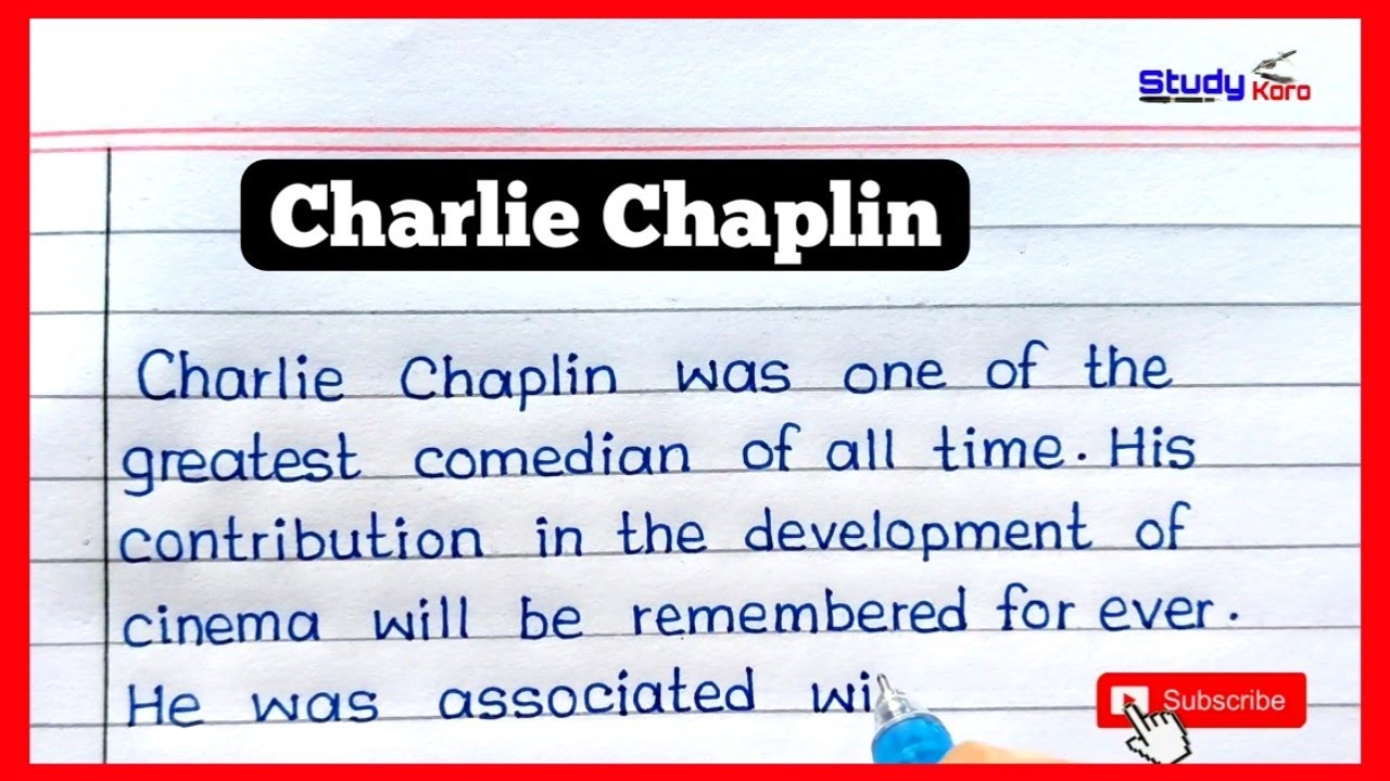 charlie chaplin essay in english grade 10