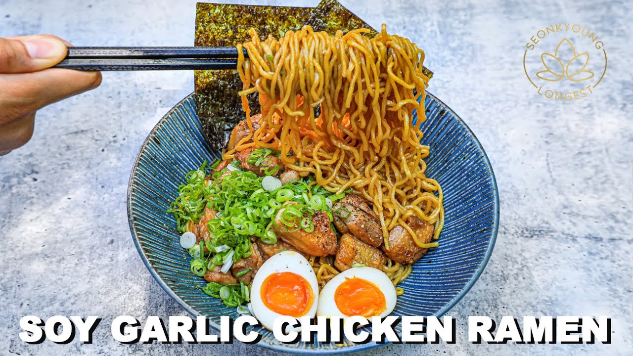 EASY Soy Garlic Chicken Ramen 