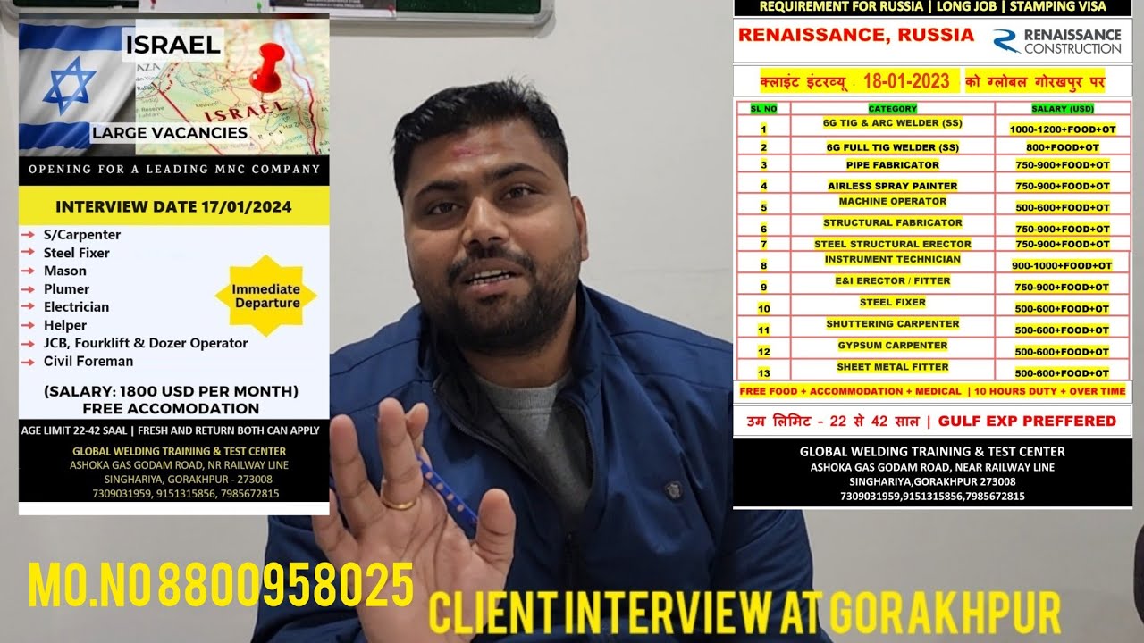 CLIENT INTERVIEW AT GLOBAL GORAKHPUR||gorakhpur global new vacancy|| #globalwelding #newvancygulfjob