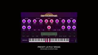 Retromania Retro Pop Synthwave 80s Virtual Instrument Plugin (Free Version Available)