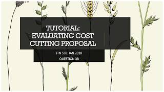 FIN544 Tutorial evaluating cost cutting proposal part 1