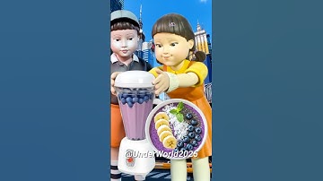 Squid Game AI Homemade Blueberry Smoothie ASMR #squidgame #squidgame2 #ai #asmr
