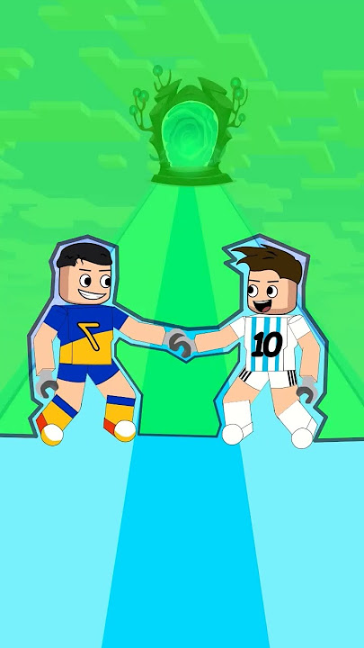Omg! Ronaldo Kiss Messi 😳😳 Bara Bara Bere Bere #animation #minecraft #roblox #funny #dance