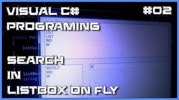 Visual C# 02 - How to search for text in ListBox