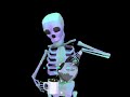 A Skeleton Drinking Coffee