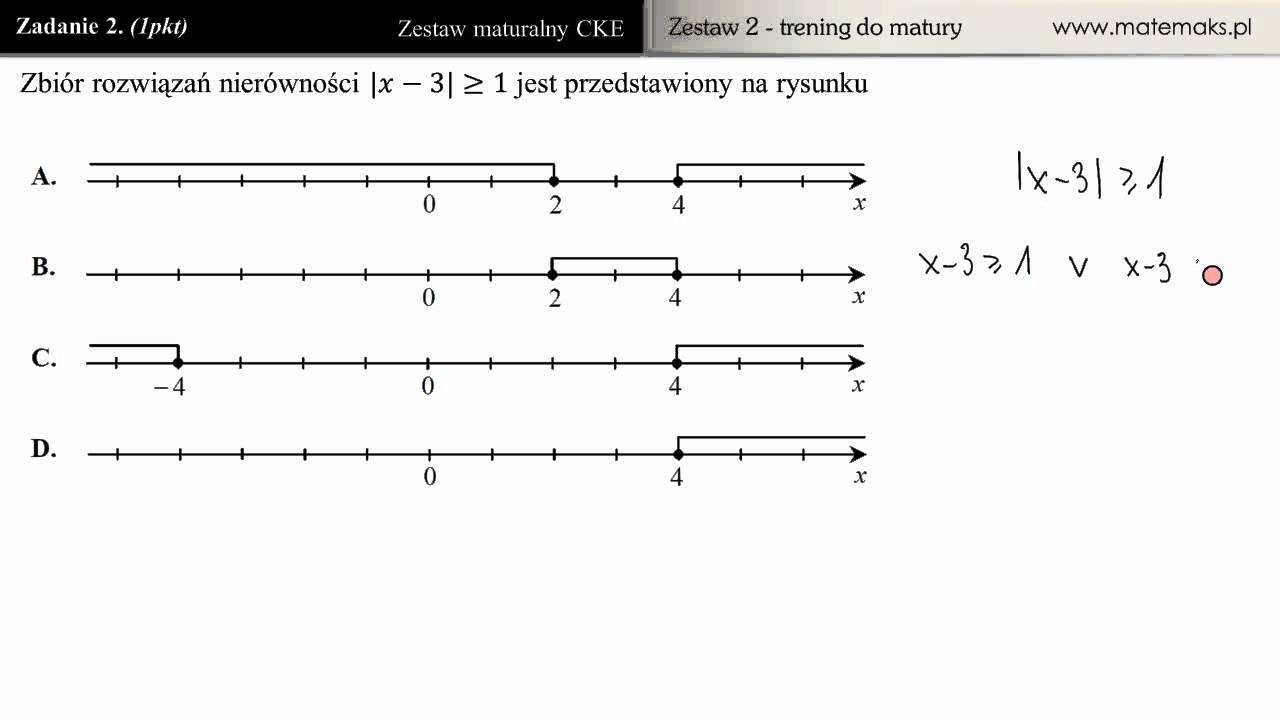 2. Matura z matematyki - zadanie treningowe - wartość bezwzględna - YouTube