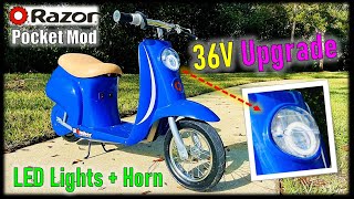 $199 Razor Pocket Mod 36V Upgrade - Faster & Cool Lights