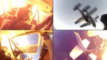 EPIC Plane Crash Filmed with 4 GoPros