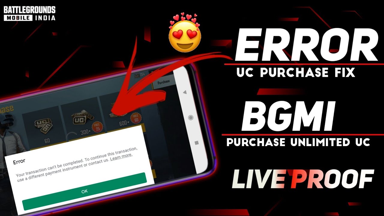 Your transaction cannot be completed google play bgmi fix | Google play