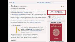 Bhutanese Passport - Wiki Audio