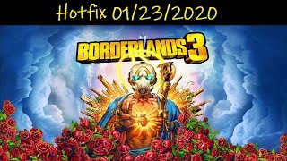 Borderlands 3 Hotfix / Server Update 01/23/2020