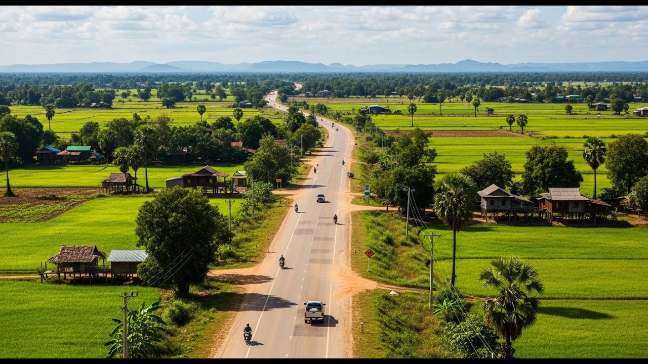 Rural Beauty of Kampong Thom 🌾 | Peaceful Countryside Travel Vlog