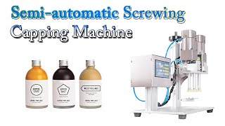 Semi-automatic Screwing Capping Machine | Desktop Four Wheels Clamping Aluminium Lid Capping Machine