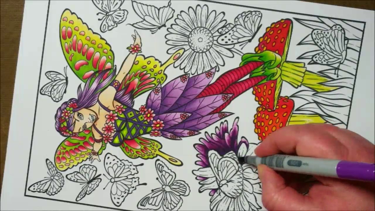 Colouring with alcohol markers of Jess Perna's Fairy 