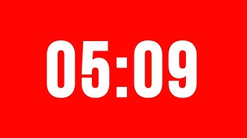 5 Minute 9 Second Timer With Alarm Without Music
