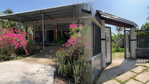 T2562 bán ngôi nhà vườn miền Tây có ao cá đường xe ôtô thổ cư xung quanh trường rào trái cây đủ loại