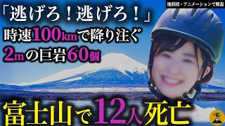 12人死亡。例年の数倍の人であふれる富士山で大規模落石。生死を分けた行動は…1980年8月 富士山大規模落石事故【地形図とアニメで解説】